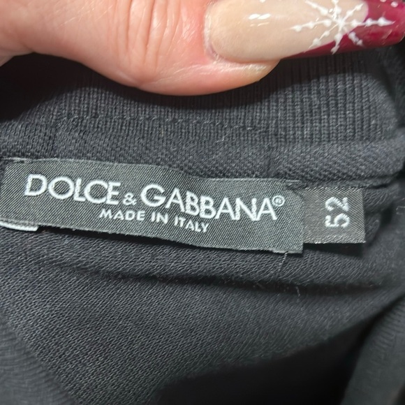 Dolce & Gabbana men’s black 2 button polo shirt size 52 - Picture 4 of 8